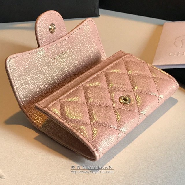 Chanel女包 80799 19早春系列新款cf卡包 香奈兒翻蓋三折錢包 Chanel短錢夾  djc2991